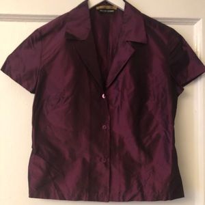 Silk magenta blouse by Donna Karan